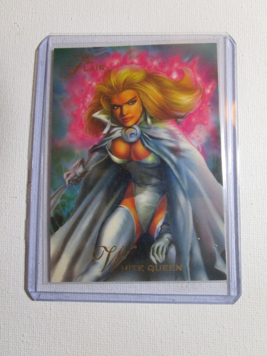 1994 FLAIR MARVEL UNIVERSE FUMETTO CARD #38 WHITE QUEEN HELLFIRE CLUB RIVELATA