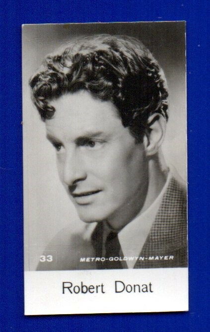 ROBERT DONAT 1935 BRIDGEWATER piccole STELLE DEL CINEMA #33 EX-EXMINT ANGOLI ACUTI 