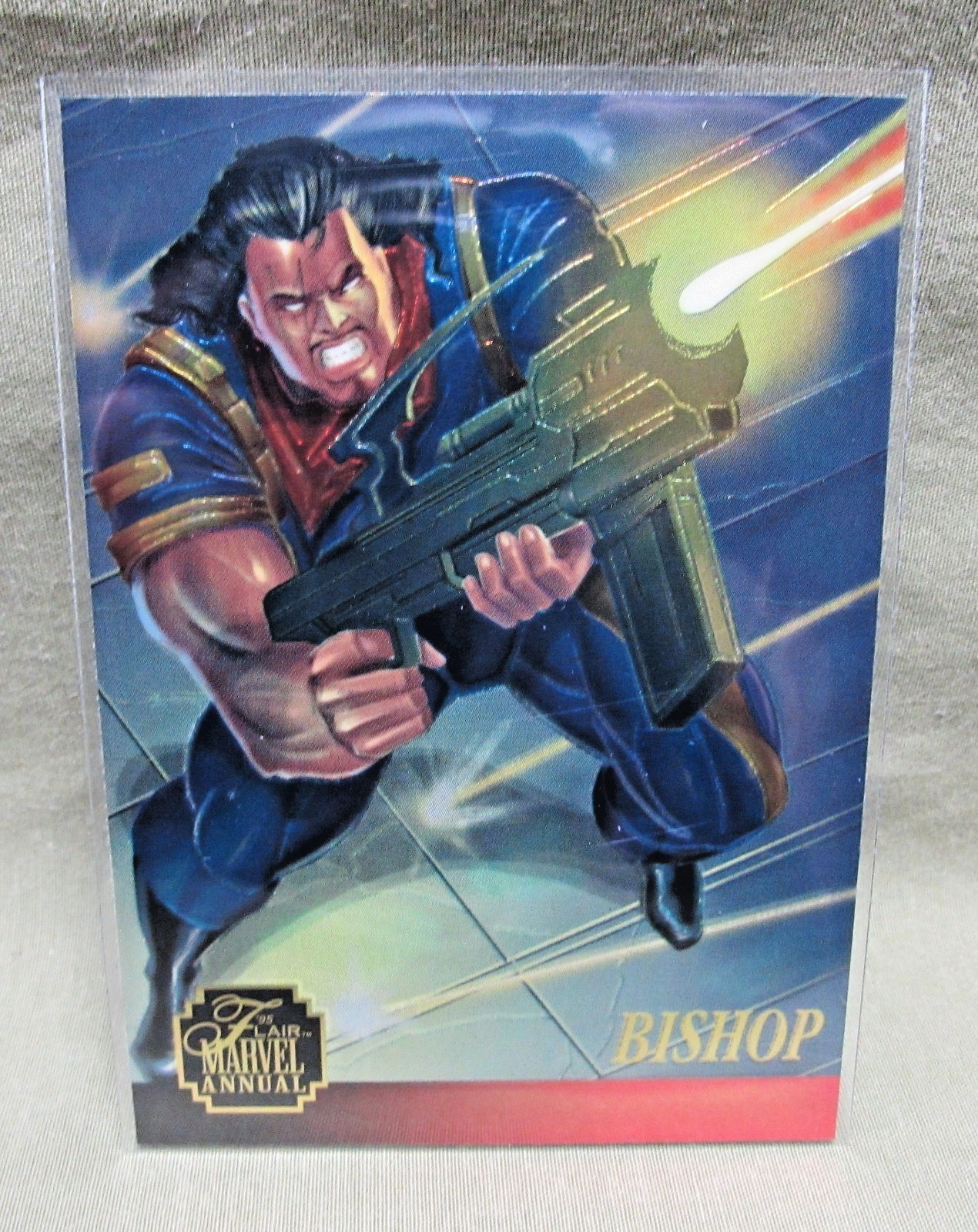 1995 FLAIR MARVEL ANNUALE CHROMIUM BISHOP CHASE CARD # 10 NM/M Fleer Insert X-Men