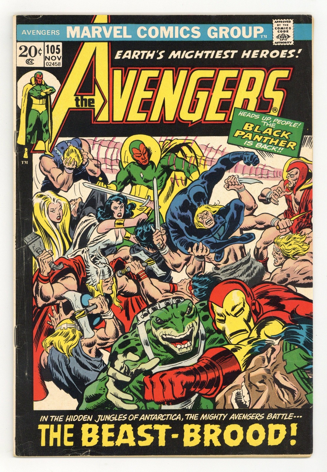 Avengers #105 VG 4.0 1972 basso grado