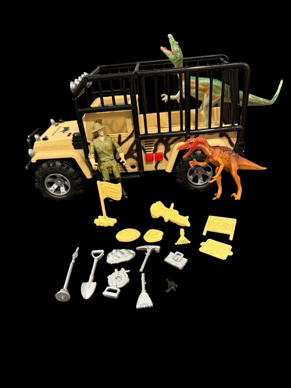 Camion Dinosauri Spedizione Playset Camion Suoni Lavoro 18 Pezzi ~ 2 Dinosauri*