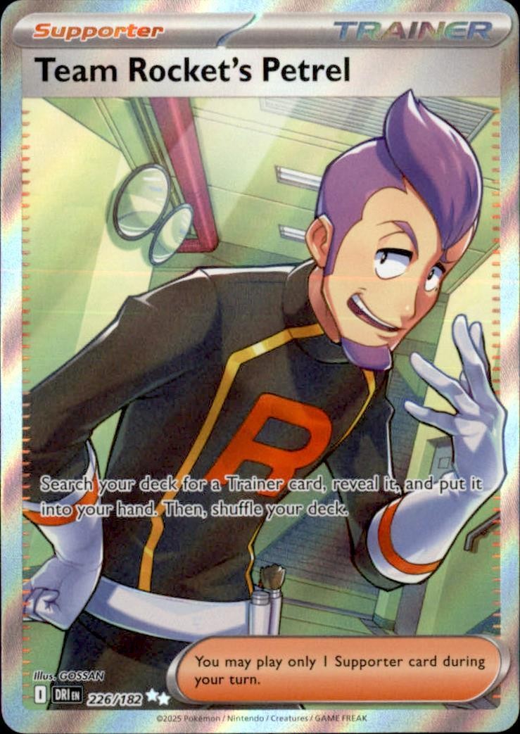 Team Rocket's Petrel 226/182 Ultra Raro Destinato Rivali Pokemon Near Mint