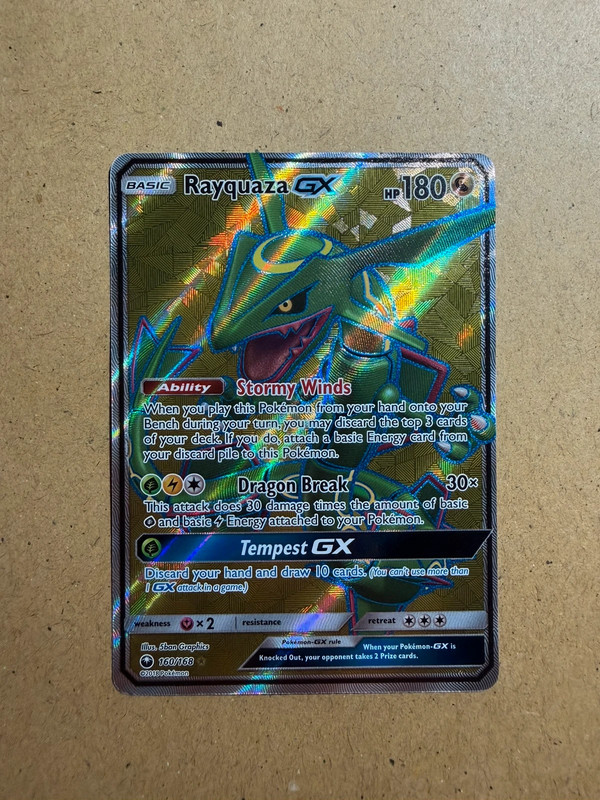 Rayquaza gx CES 160 celestial storm pokemon