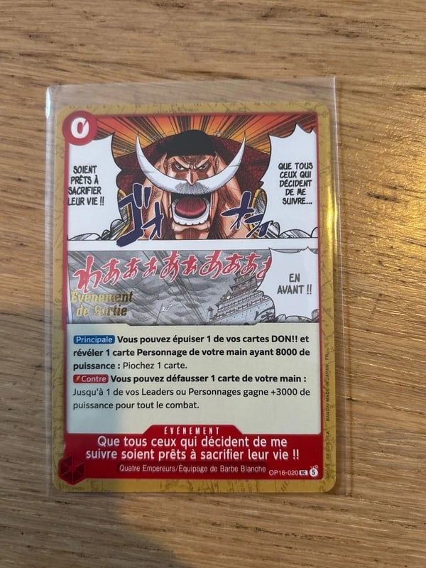 Carte onepiece que tous ceux événement de sortie OP16-020 FR