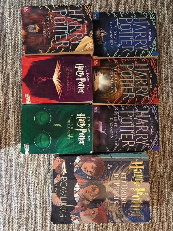 Lot 7 tomes Harry Potter