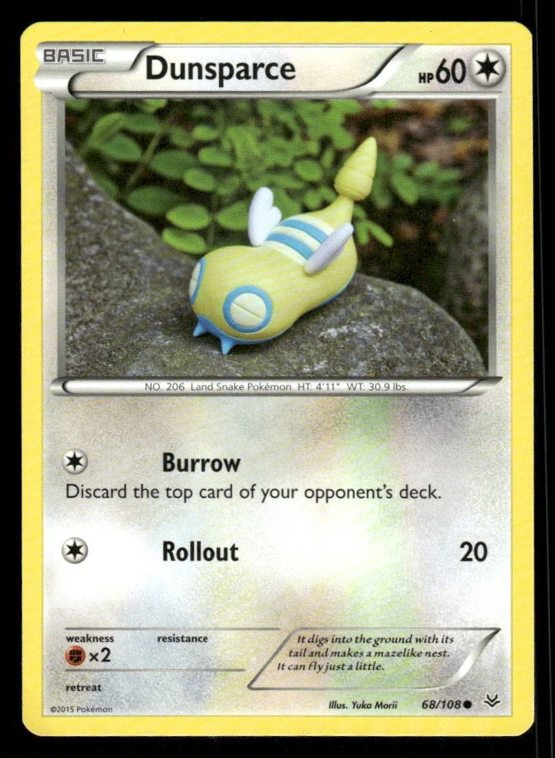 Dunsparce XY - Roaring Skies 68/108 Common Pokémon — English NM