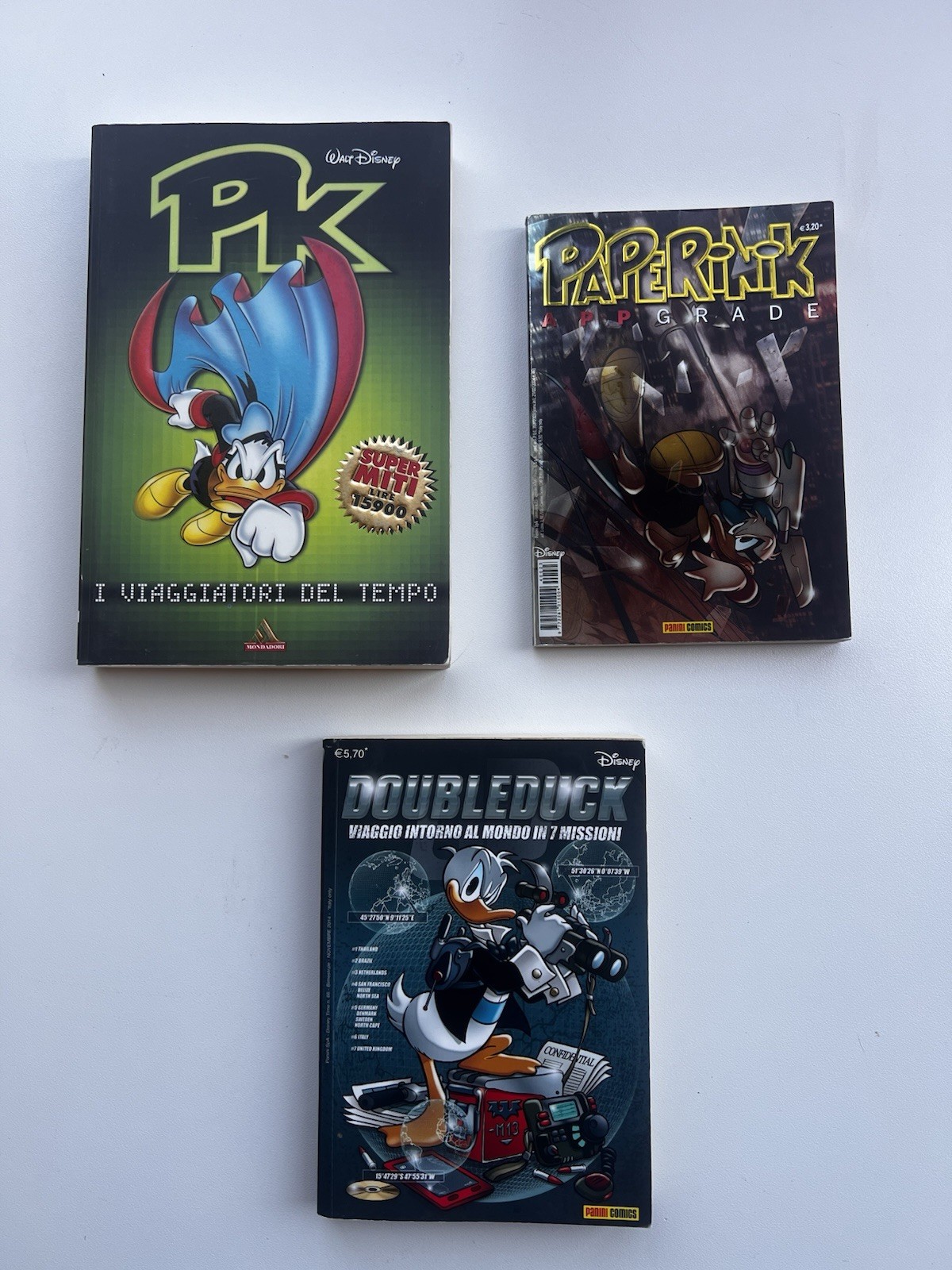 LOTTO 3 FUMETTI DISNEY PK PAPERINIK VIAGGIATORI DEL TEMPO DOUBLEDUCK MONDADORI