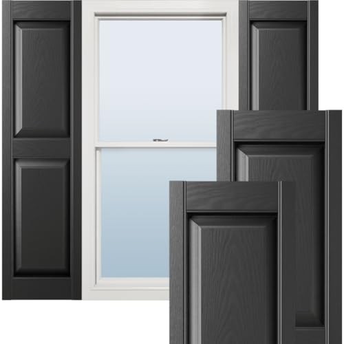 Ekena Millwork Lifetime Vinyl LP2S14X04300BL Standard Two Equal Panel Vinyls
