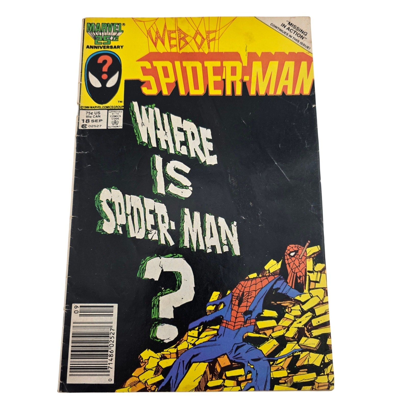 Web of Spider-Man Dov'è Spider-Man? # Marvel 25° Anniversario 1986