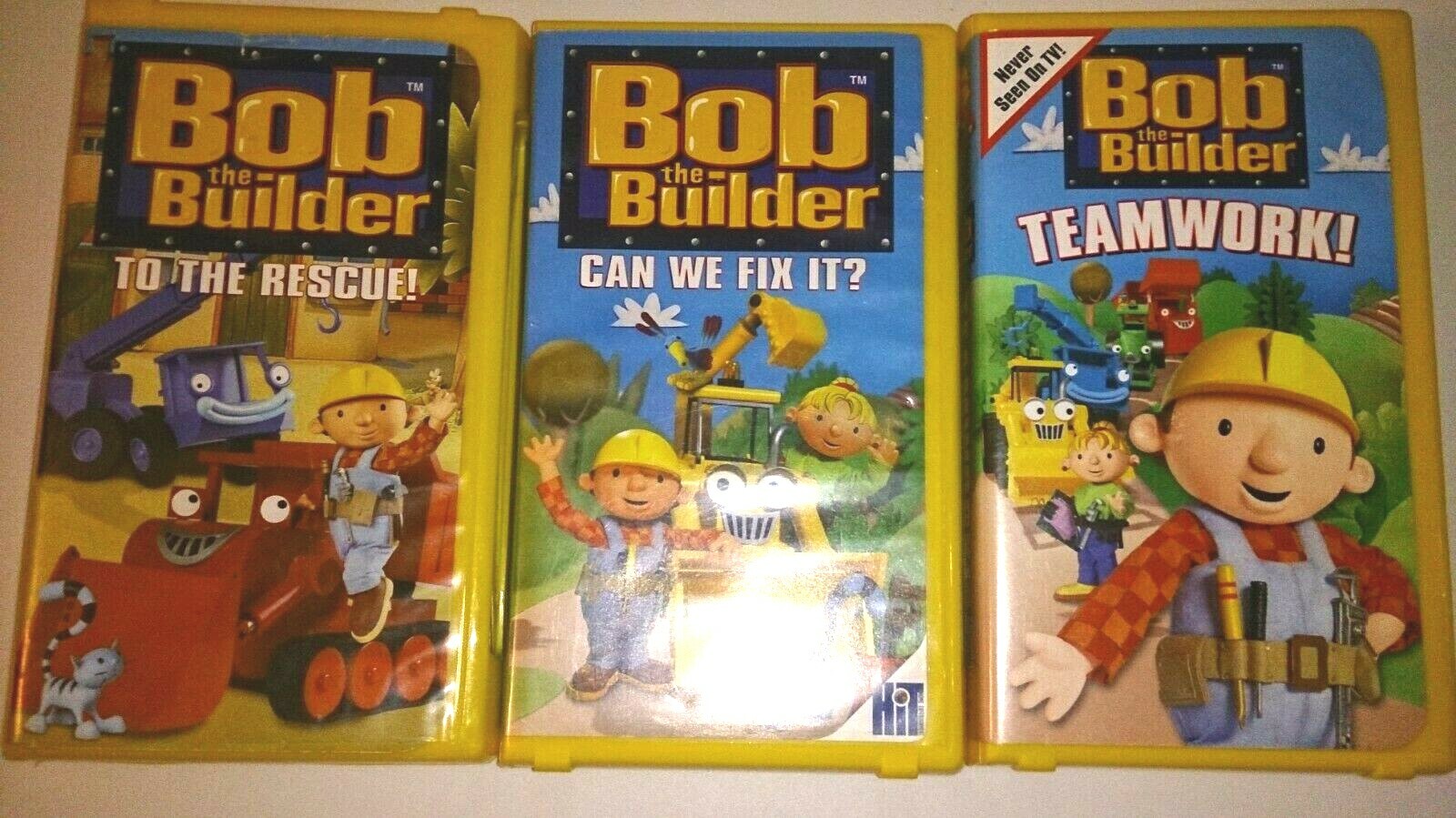 Bob il costruttore nastri VHS LOTTO 3 vintage - Possiamo aggiustarlo? In soccorso! Lavoro di squadra **