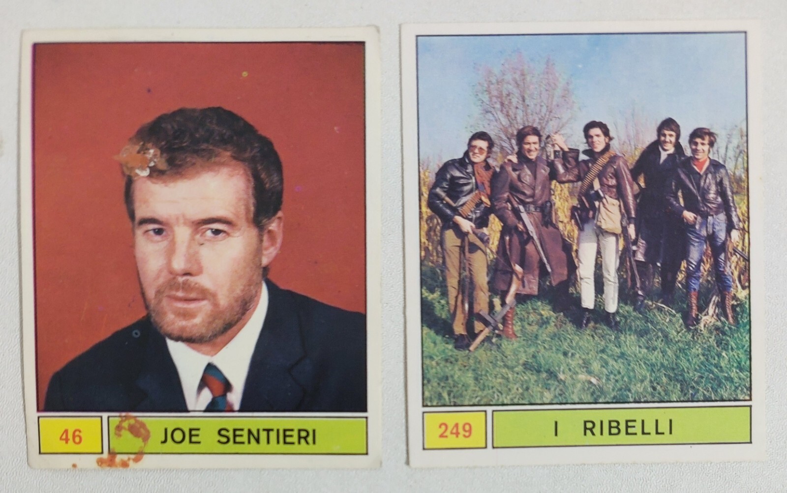 57116 Fg74/ Lotto 2 Figurine Panini - Cantanti 1969 - 46 Sentieri / 249 Ribelli
