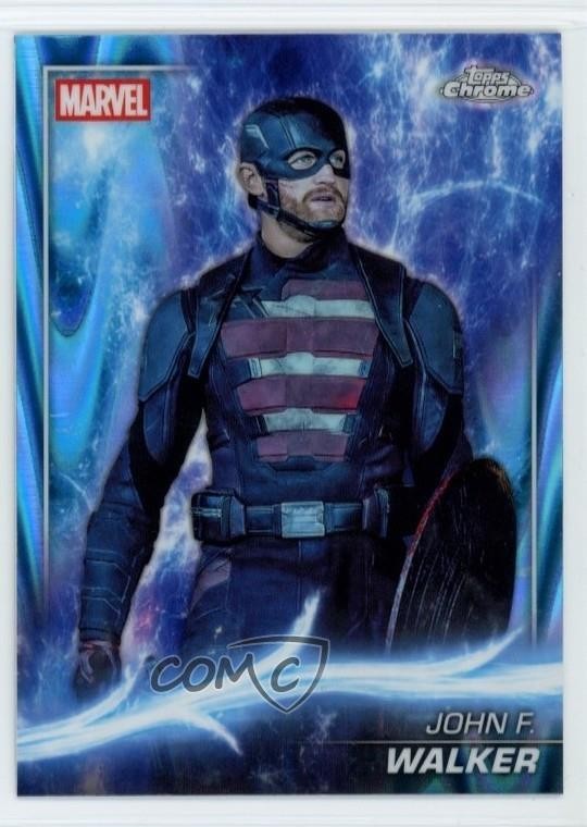 2025 Topps Chrome Marvel Studios Sky Blue RayWave Refractor John F Walker 0kg8