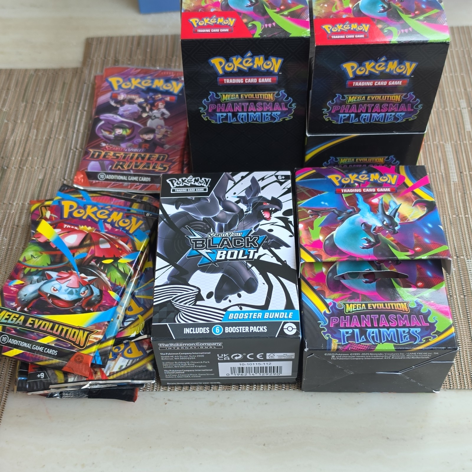 Pokémon TCG Phantasmal Flames Half Booster Box x 2 & booster bundle BULK OPENED 