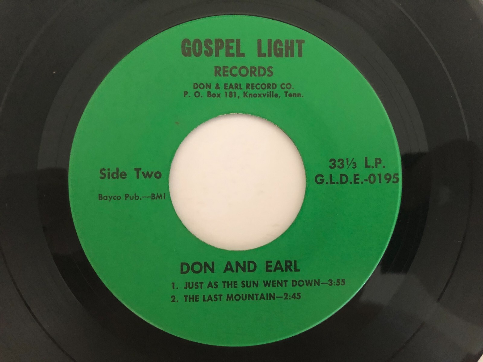 Country Gospel 45 DON & EARL The Last Mountain GOSPEL LIGHT hear