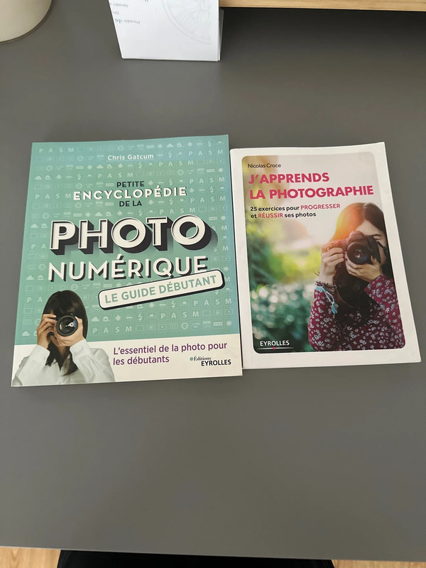 Lot de livres j’apprends la photographie