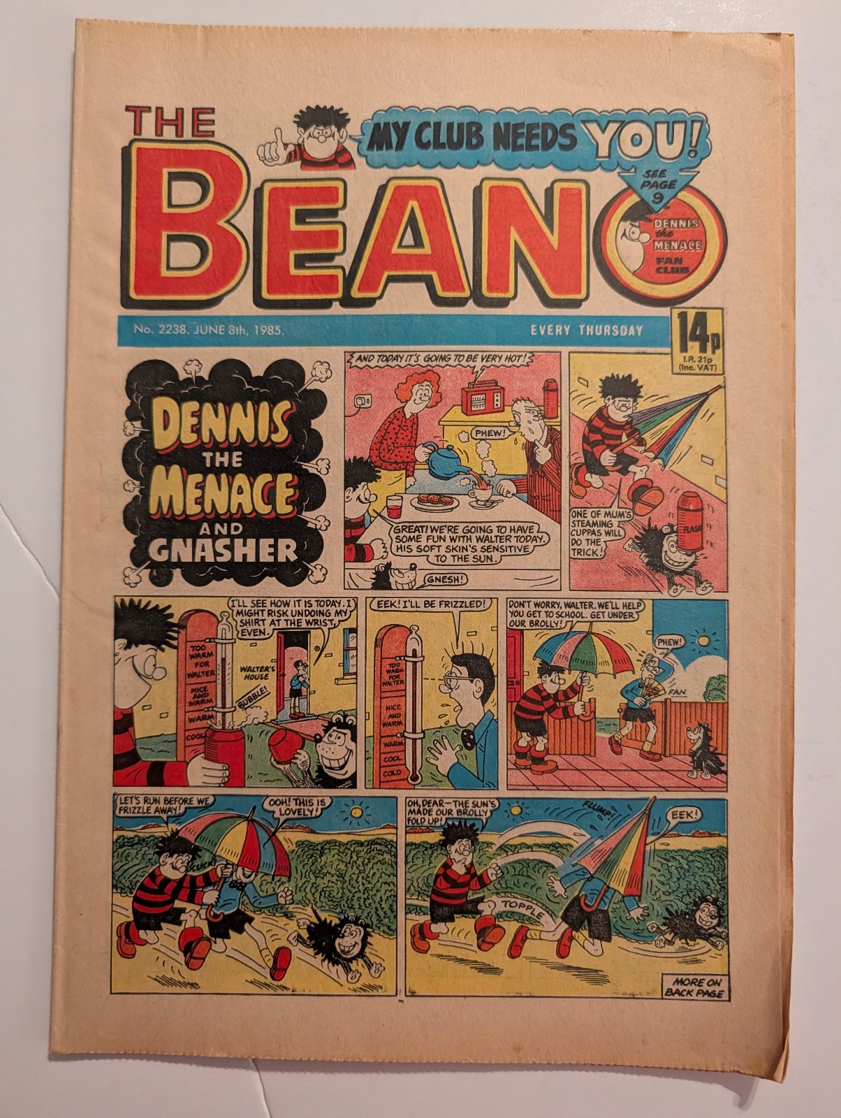 Beano Comic No 2238, June 8th 1985.