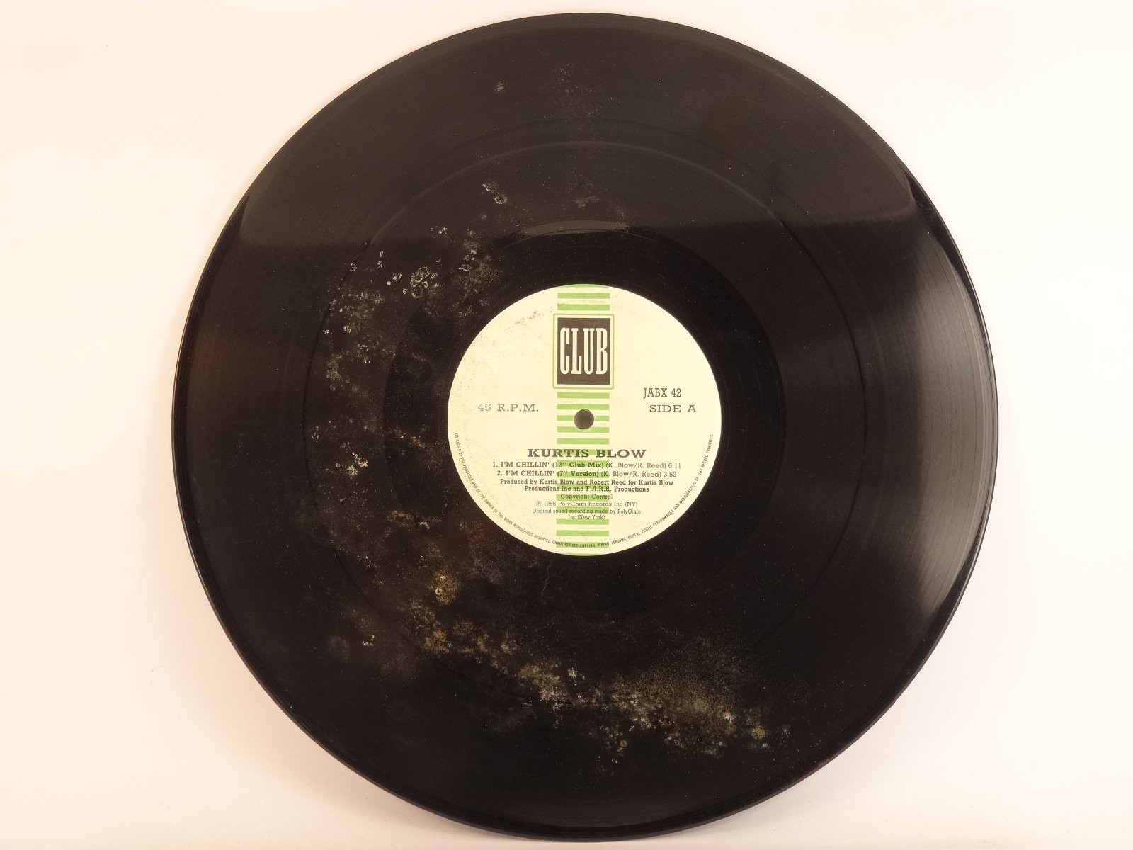 KURTIS BLOW (NO SLEEVE) I'M CHILLIN' (239) 4 Track 12" Single plus Picture Sleev