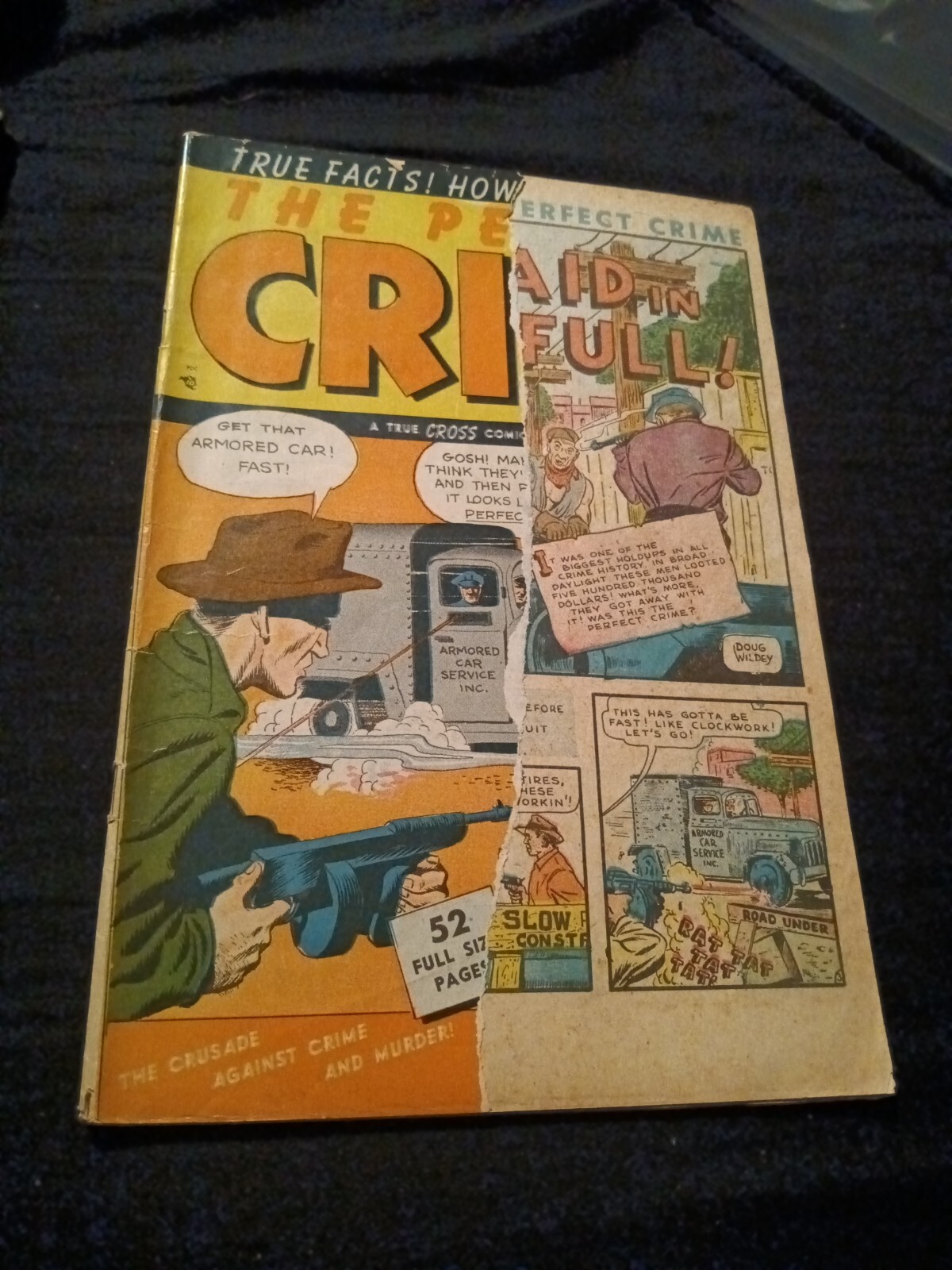 Perfect Crime comics #1 ottobre 1949 Cross Golden age crime detective Bob Powell art