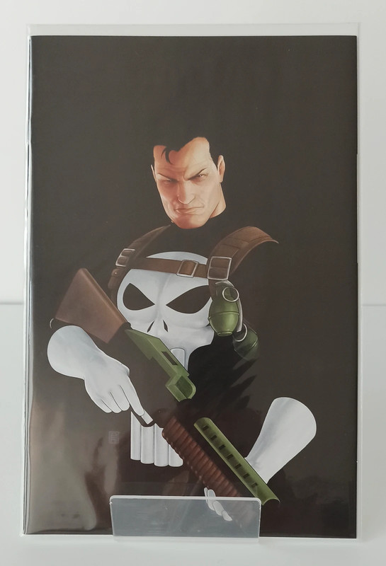 Punisher 1 John Tyler Christopher Negative Space Virgin Variant Cover Marvel Comics Nuovo