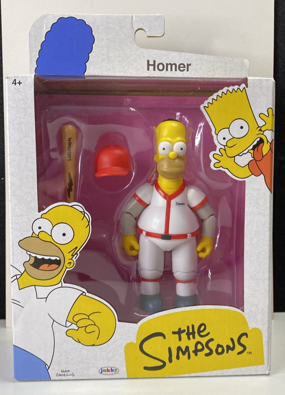 Homer Simpson Baseball Action Figure JAKKS Pacific - I Simpson - Nuovo 5"