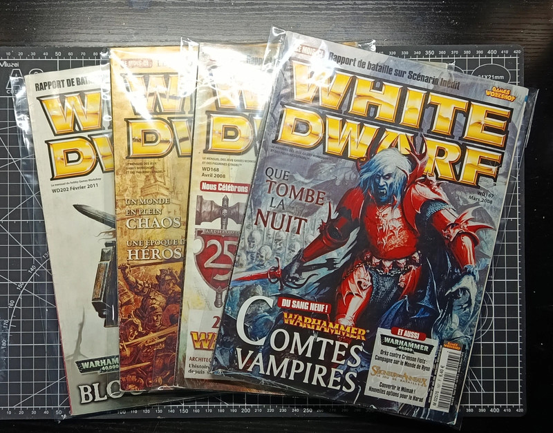 Lote 4 revistas White Dwarf en francés diferentes añosaños