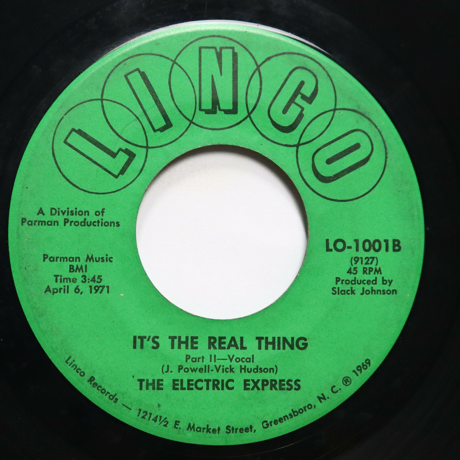 The Electric Express - It's The Real Thing (Both Sides) - Soul 45 RPM Record