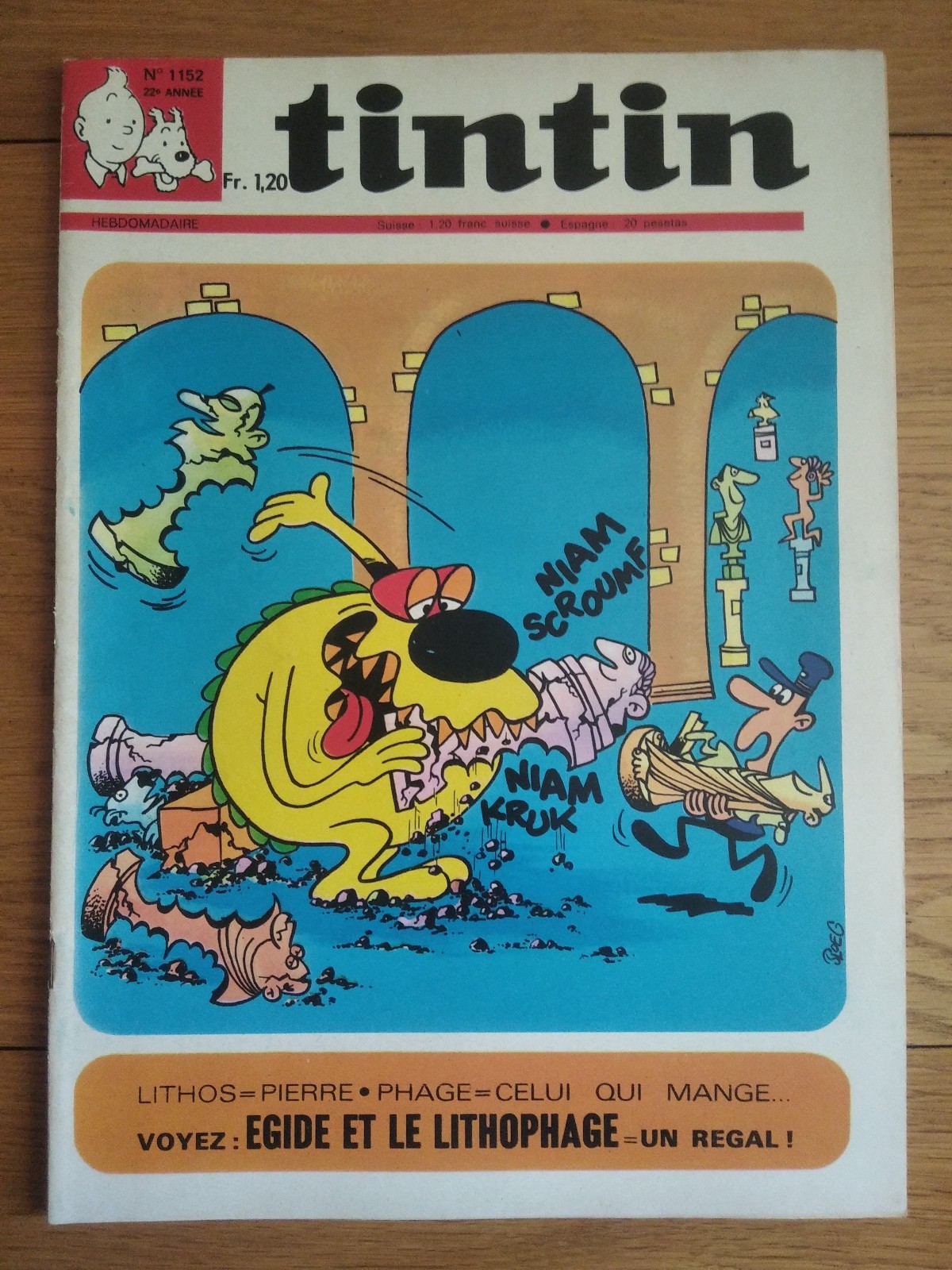Le journal de Tintin n° 1152 , couverture Eddy Ploeg ( Dargaud , 26/11/1970 )