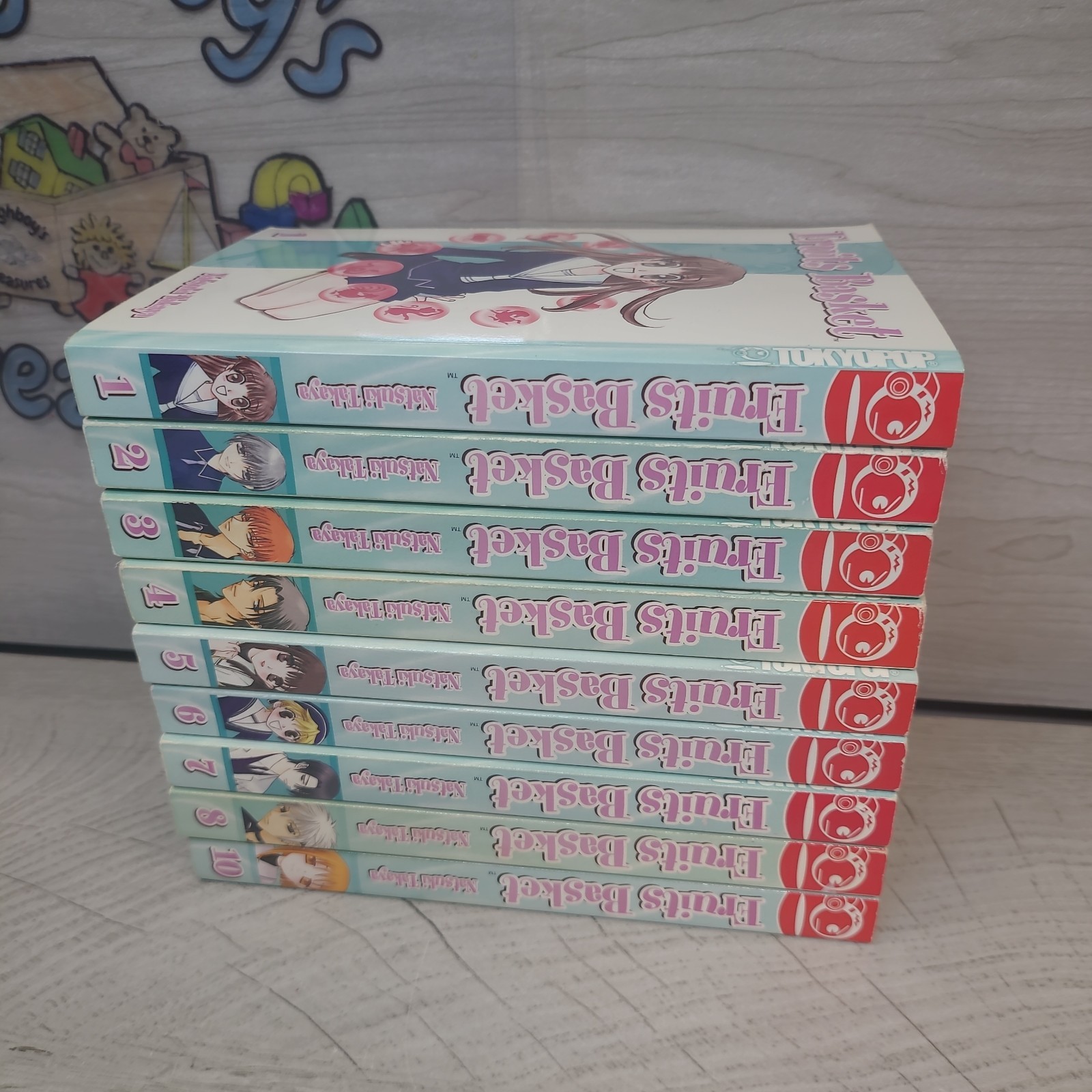 Fruits Basket Manga Libro tascabile Lotto 1-8, 10 Inglese Usato in ottime condizioni