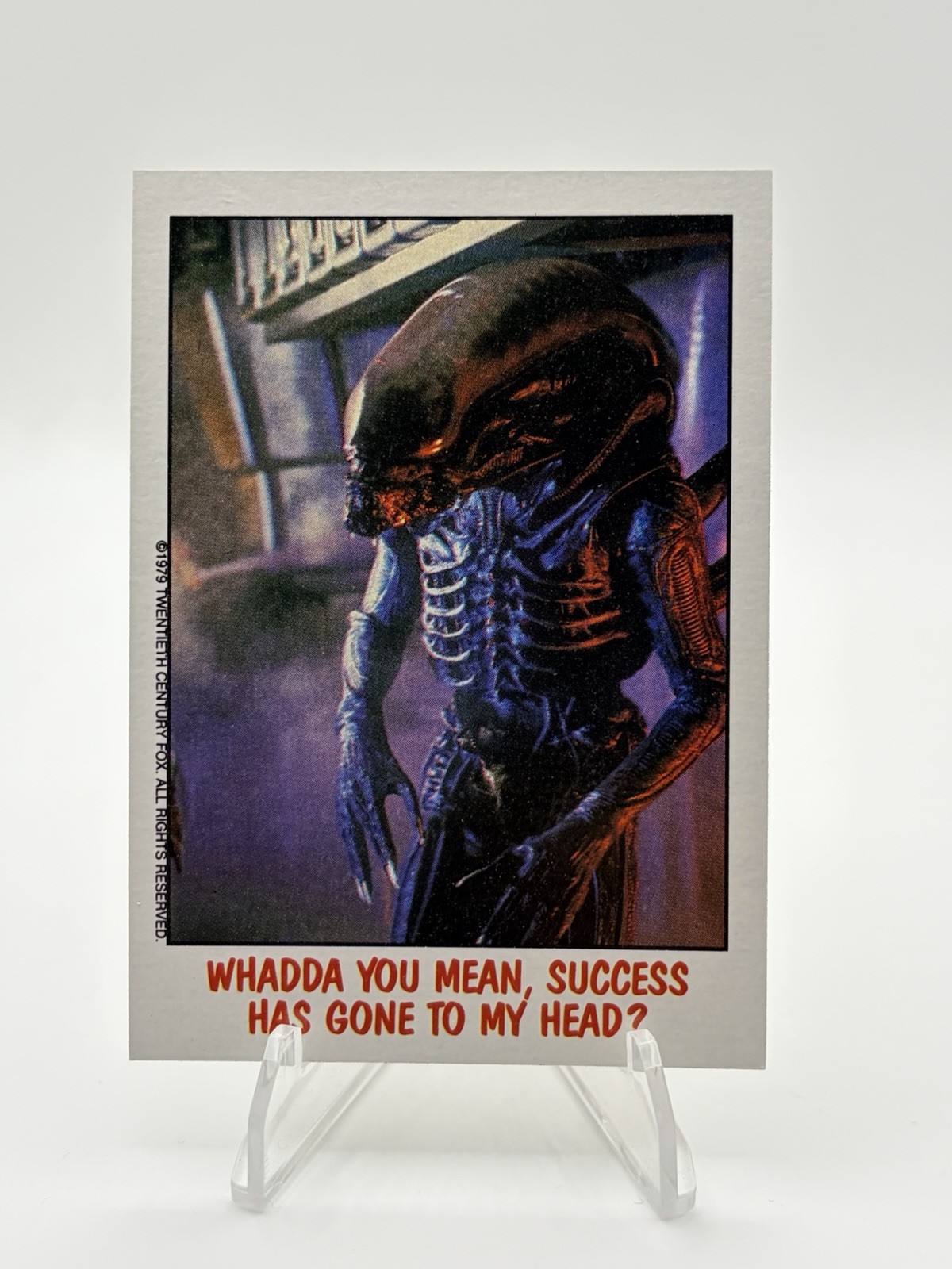 Topps Fright Flicks Card Alien 86 Whadda You Mean, Success Has Gone To My Head?