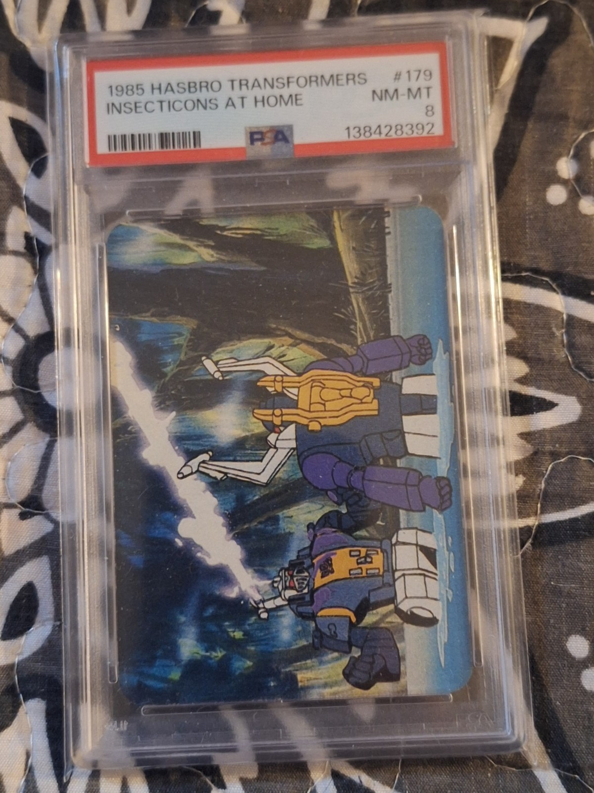 Carta Hasbro Transformers 1985 G1 Serie 1 Insettici in casa #179 PSA 8
