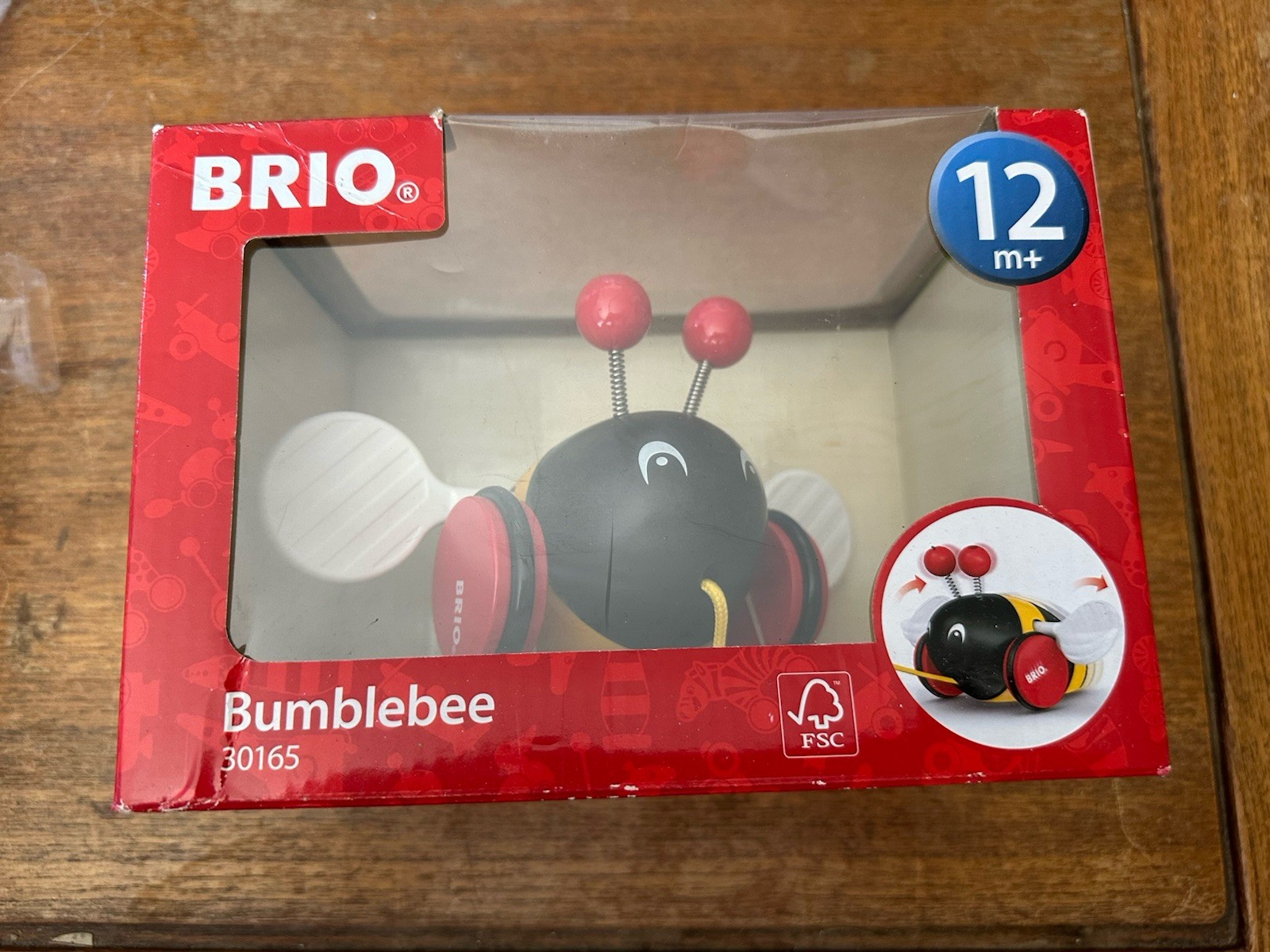 30165 BRIO World Calabrone in legno da tirare lungo! Nuovo con scatola! Thomas!