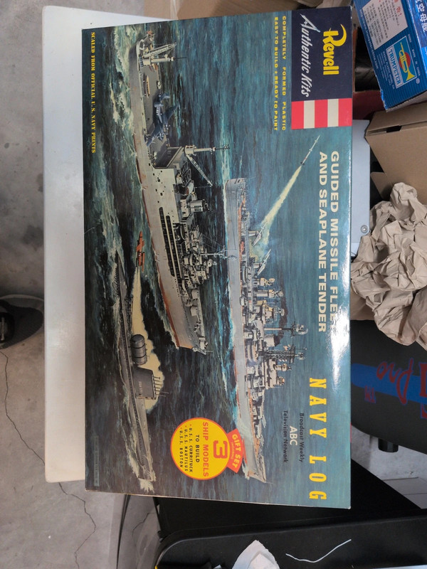 Kit Modellismo Vintage Revell G-333 "Navy Log" Gift Set (1955) - Intatto, buste sigillate