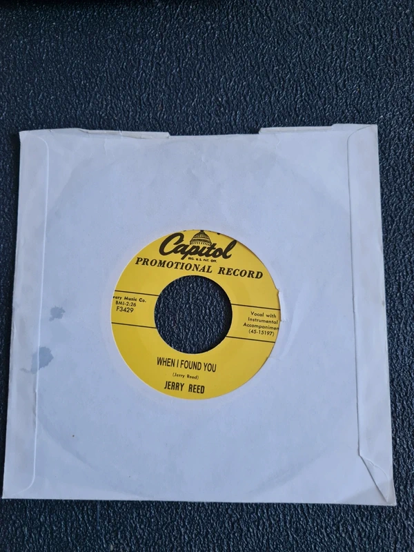 Jerry REED " When i found you " Capitol Records F3429 TBE