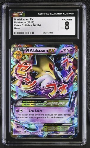 CGC 8 M ALAKAZM EX 26 XY FATES COLLIDE MEGA POKEMON NM/ MINT