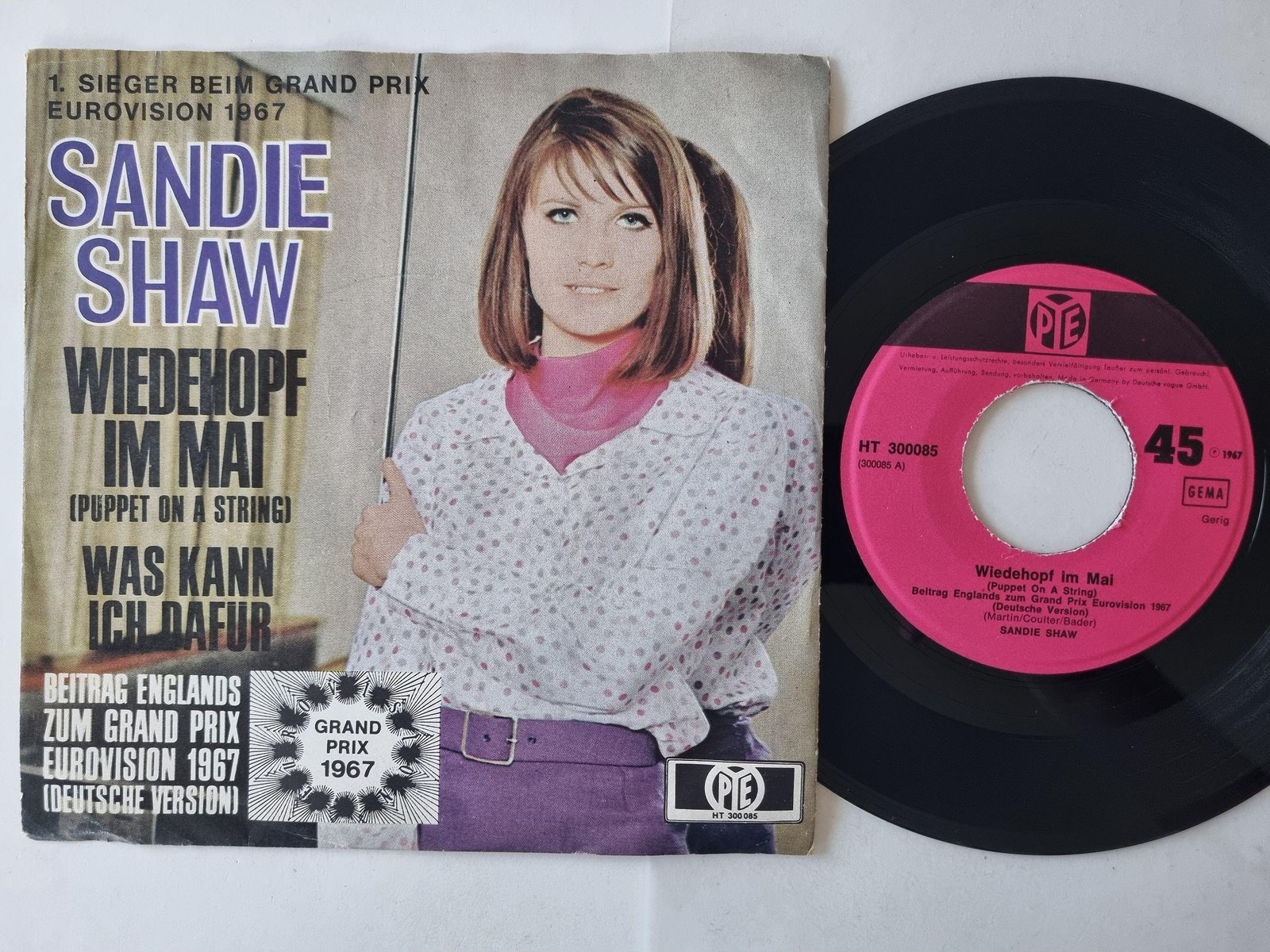 Sandie Shaw - Wiedehopf Im Mai 7'' Vinyl/ EUROVISION SUNG IN GERMAN