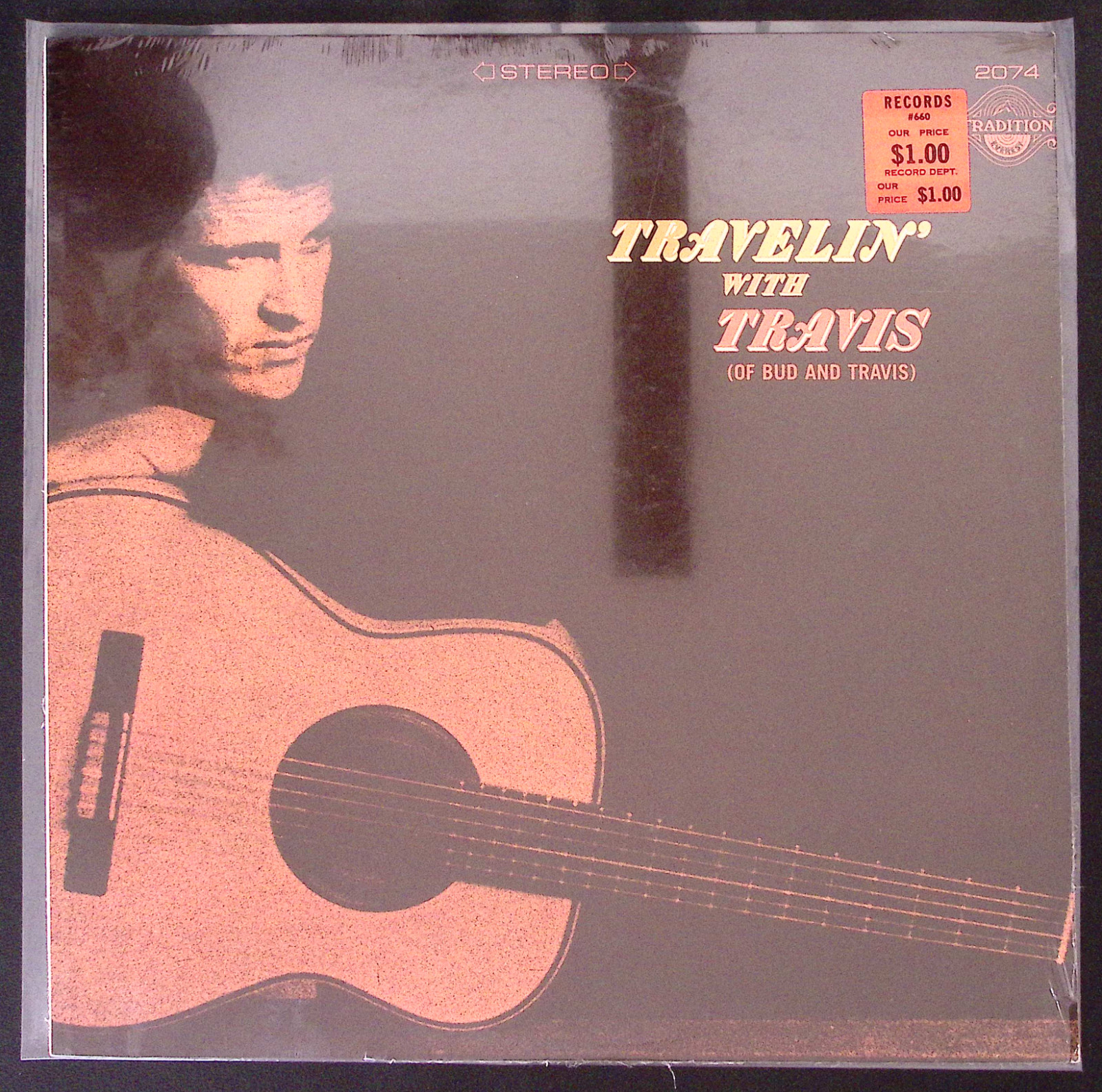 TRAVIS EDMONSON TRAVELIN' WITH TRAVIS (OF BUD & TRAVIS) SEALED! VINYL LP 135-82W