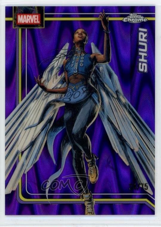 2026 Topps Chrome Marvel Comics Purple RayWave Refractor 24/75 Shuri #154 1v5h