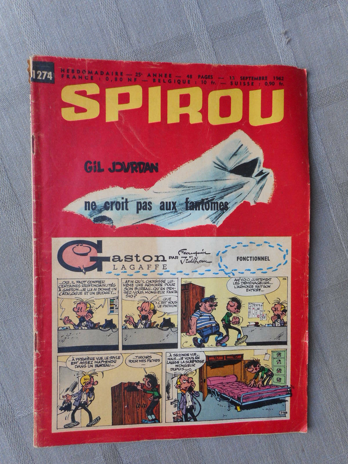 Hebdo Il Giornale Di Spirou N°1274 1962 In Stato Di Uso Con Il Suo Mini Racconto