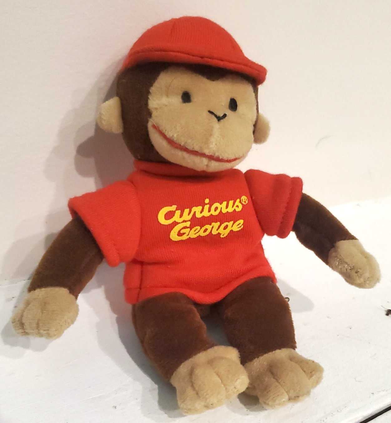 Curious George Stuffed Monkey Plush GUND Stuffed Animal Toy  Red Shirt 7 In