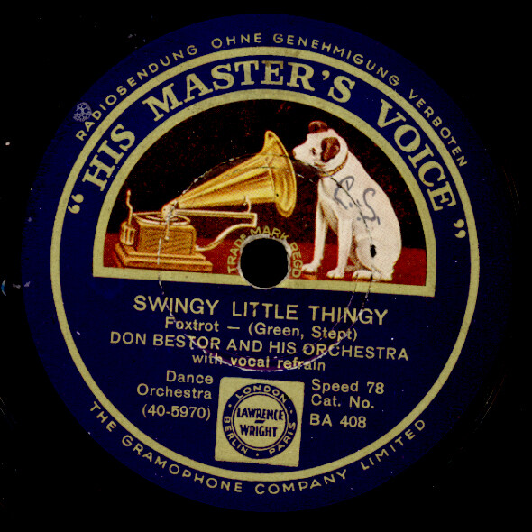 DON BESTOR ORCH. Swingy little thingy / The last round up  Schellackplatte S4788