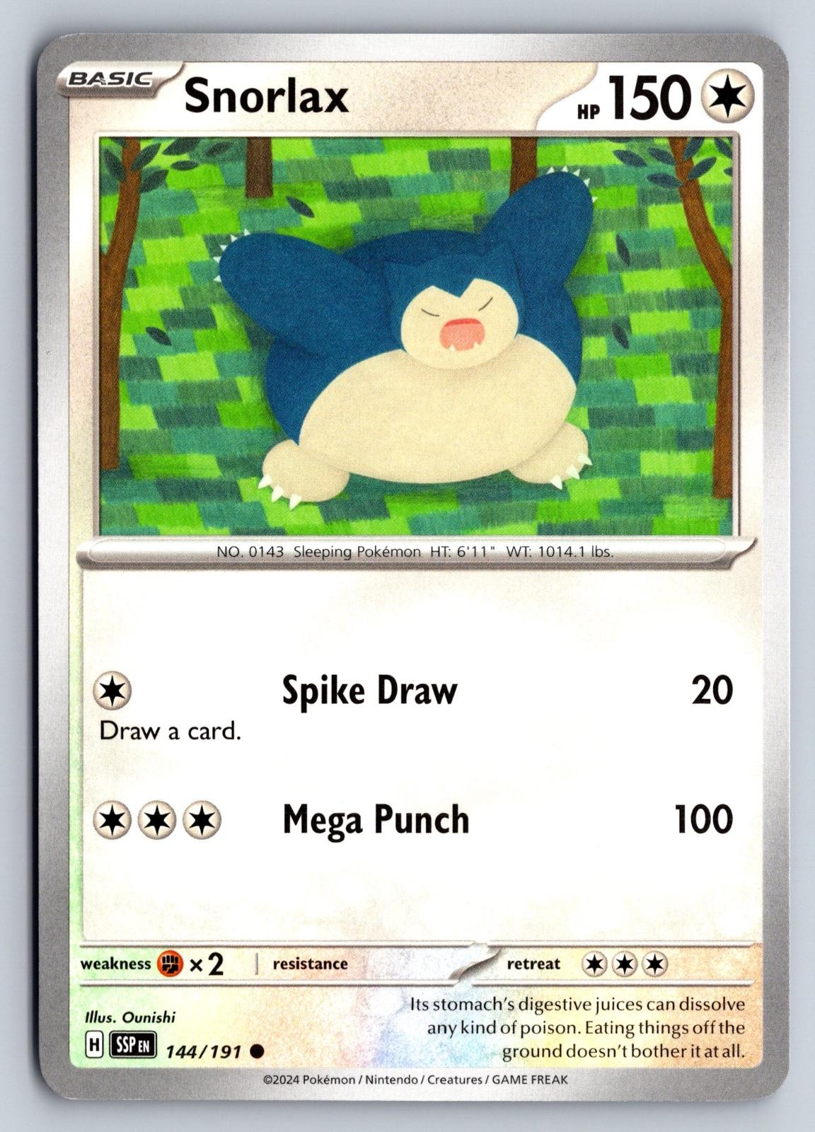 Snorlax 144/191 Scintille Urgenti Pokemon Ounishi