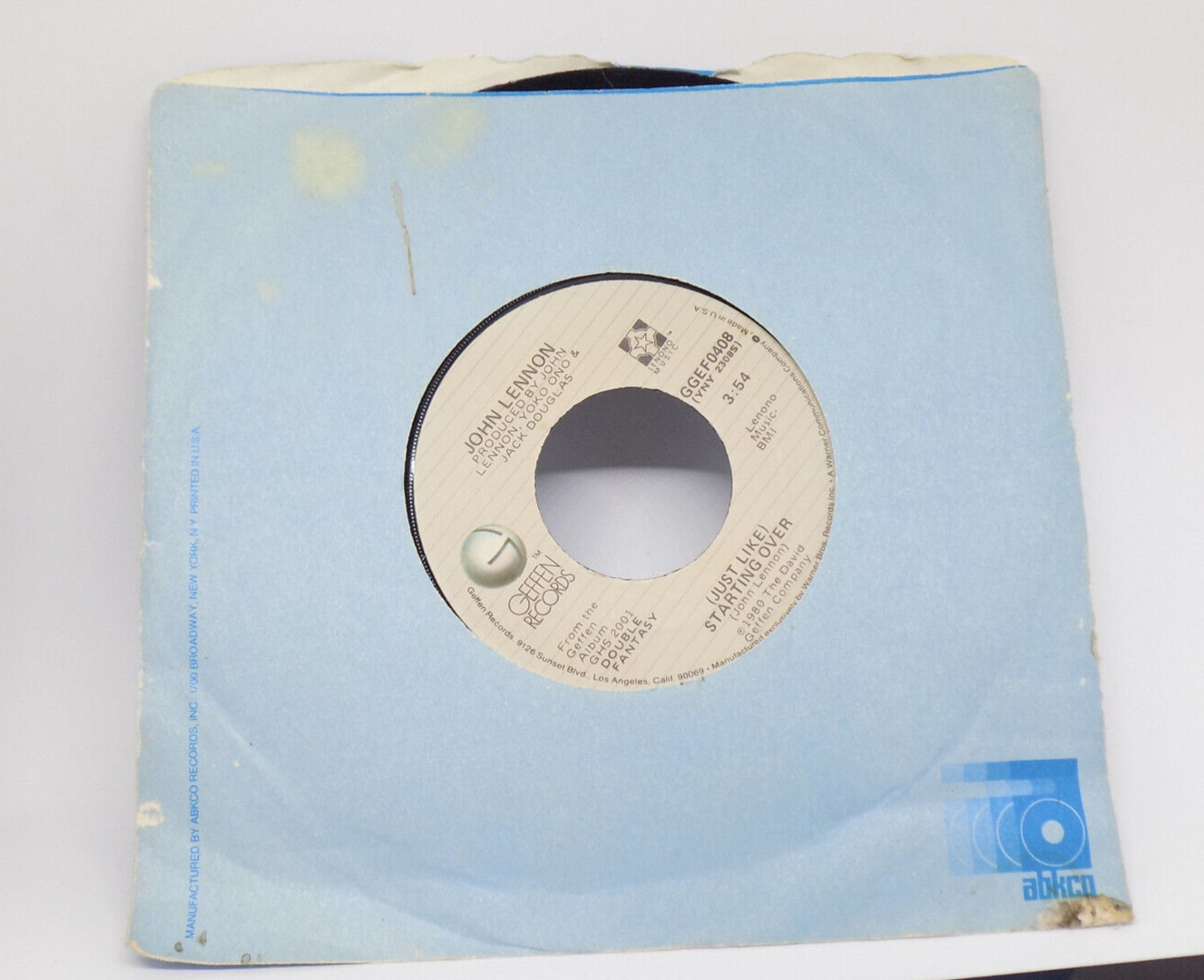 John Lennon Just Like Starting Over / Woman 45 RPM GGEF0408 Geffen