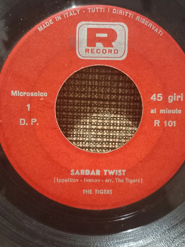 Rarissimo primo singolo di The Tigers (poi Le Tigri): Sardar Twist/La Steppa, R Record, R 101, 1964?