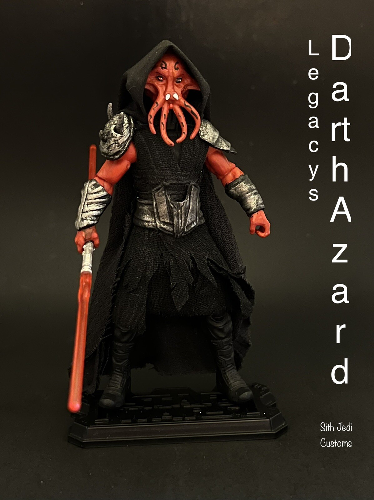 STAR WARS CUSTOM LEGACY'S DARTH AZARD 3.75 collezione vintage