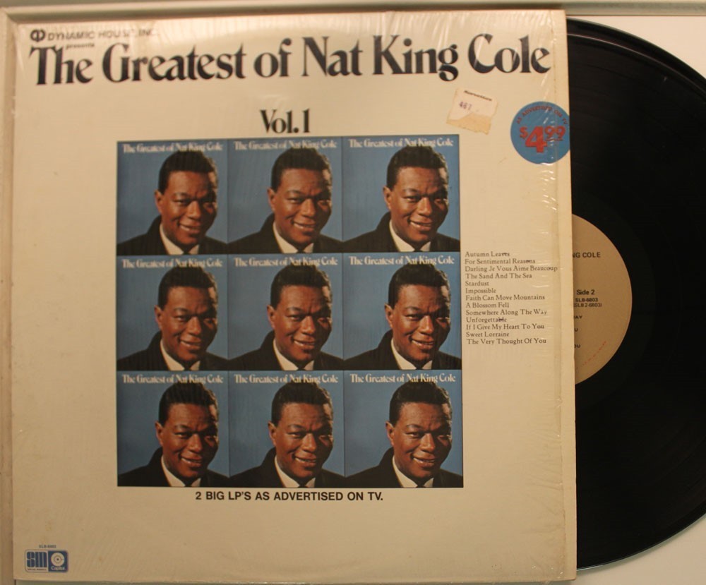 Nat King Cole 2 Dischi Lp Il Migliore Di Vol. 1 E 2 Capitol Vg++ A Nm (Shrink!)