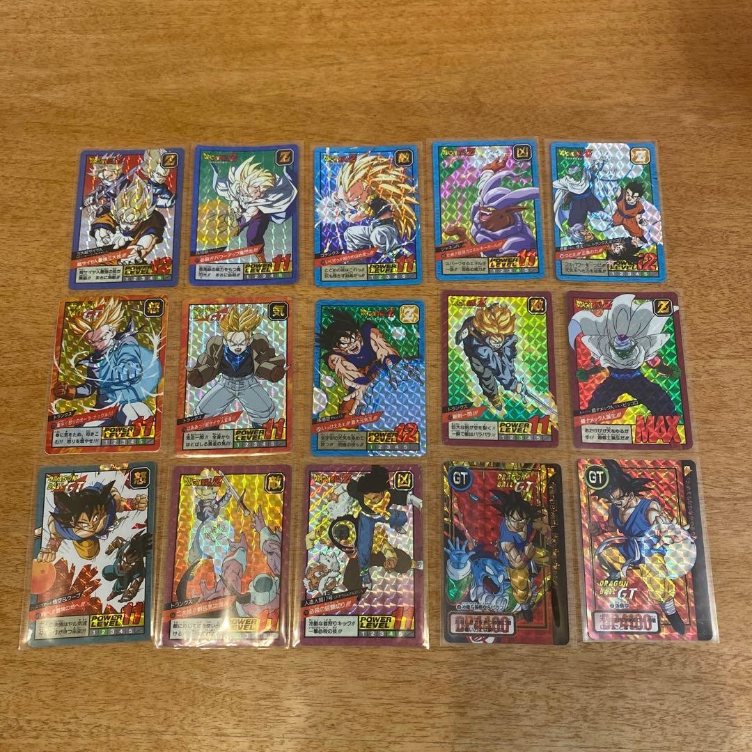 Dragon Ball Goku Trunks lotto 15 carte Super Battle giapponesi da collezione 13+