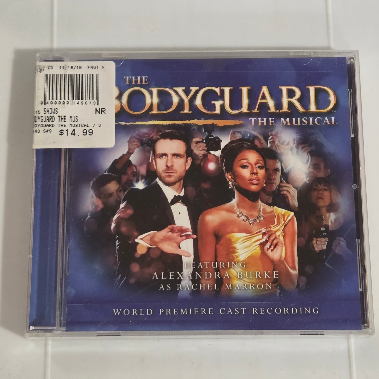 The Bodyguard The Musical CD 2015 World Premiere Cast Recording First Night NEW