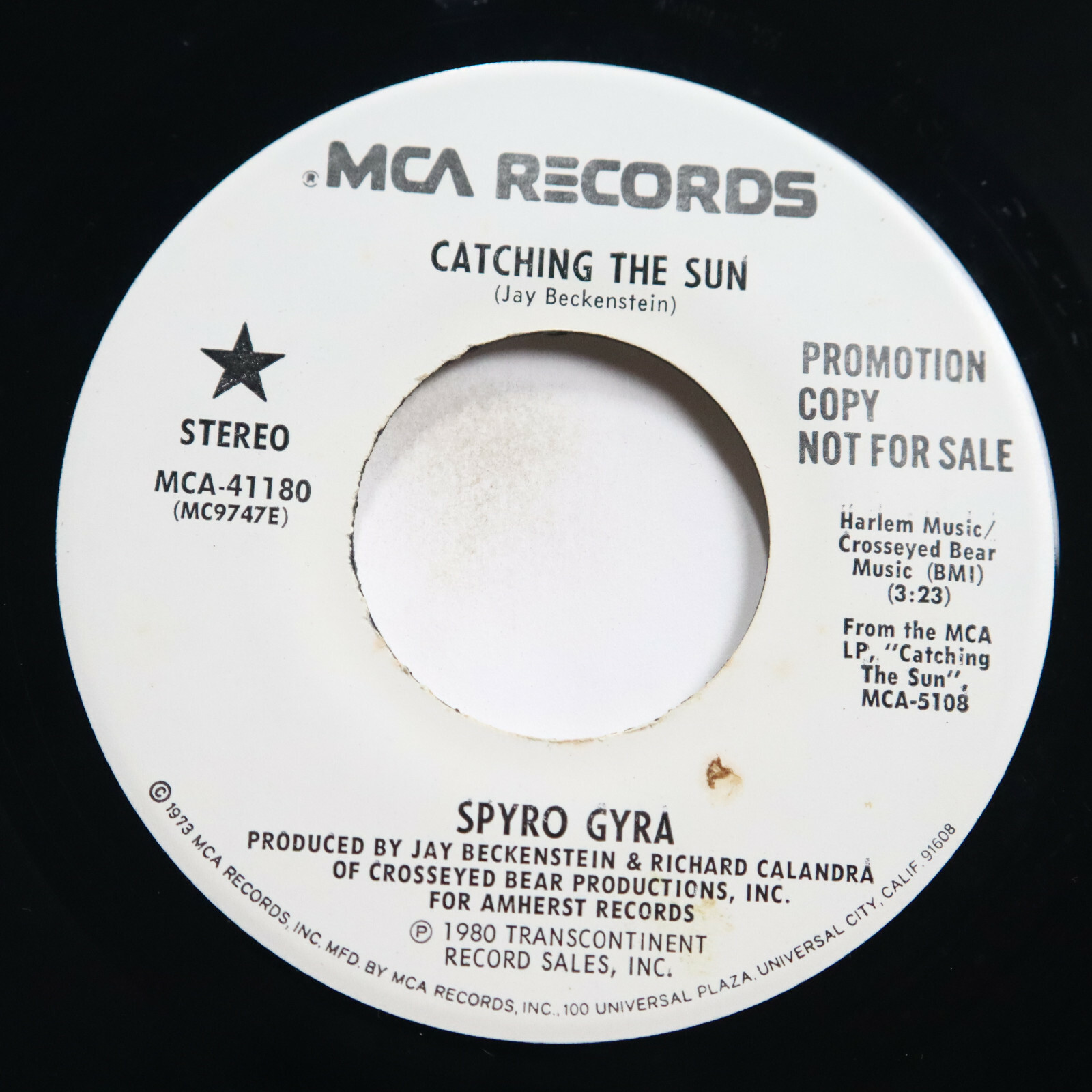 SPYRO GYRA - CATCHING THE SUN (BOTH SIDES) - JAZZ ROCK 45 *PROMO*