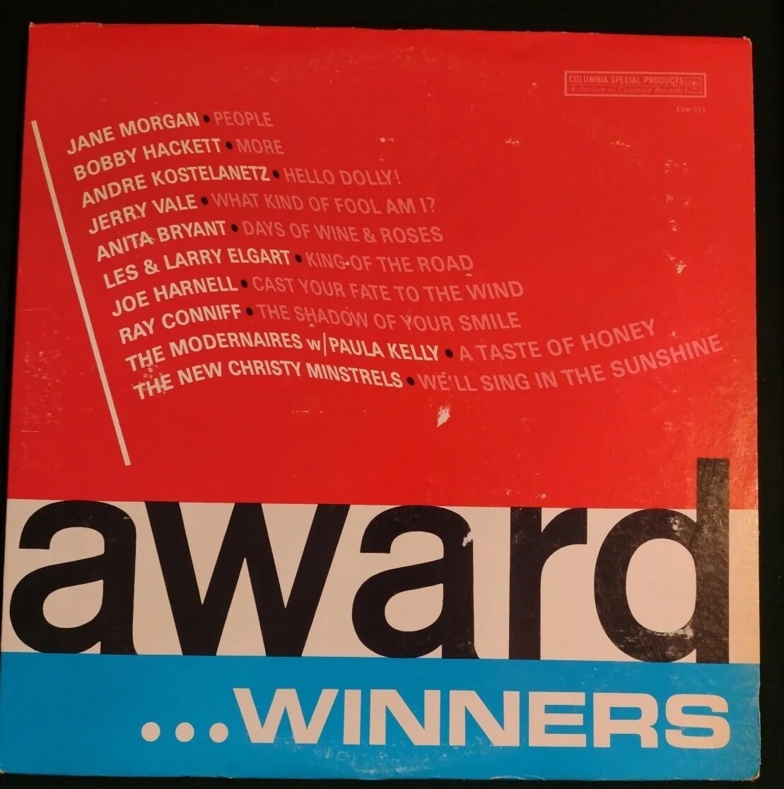 Award...Winners (vinyl LP) Columbia Special Products CSM 373 Terre Haute press