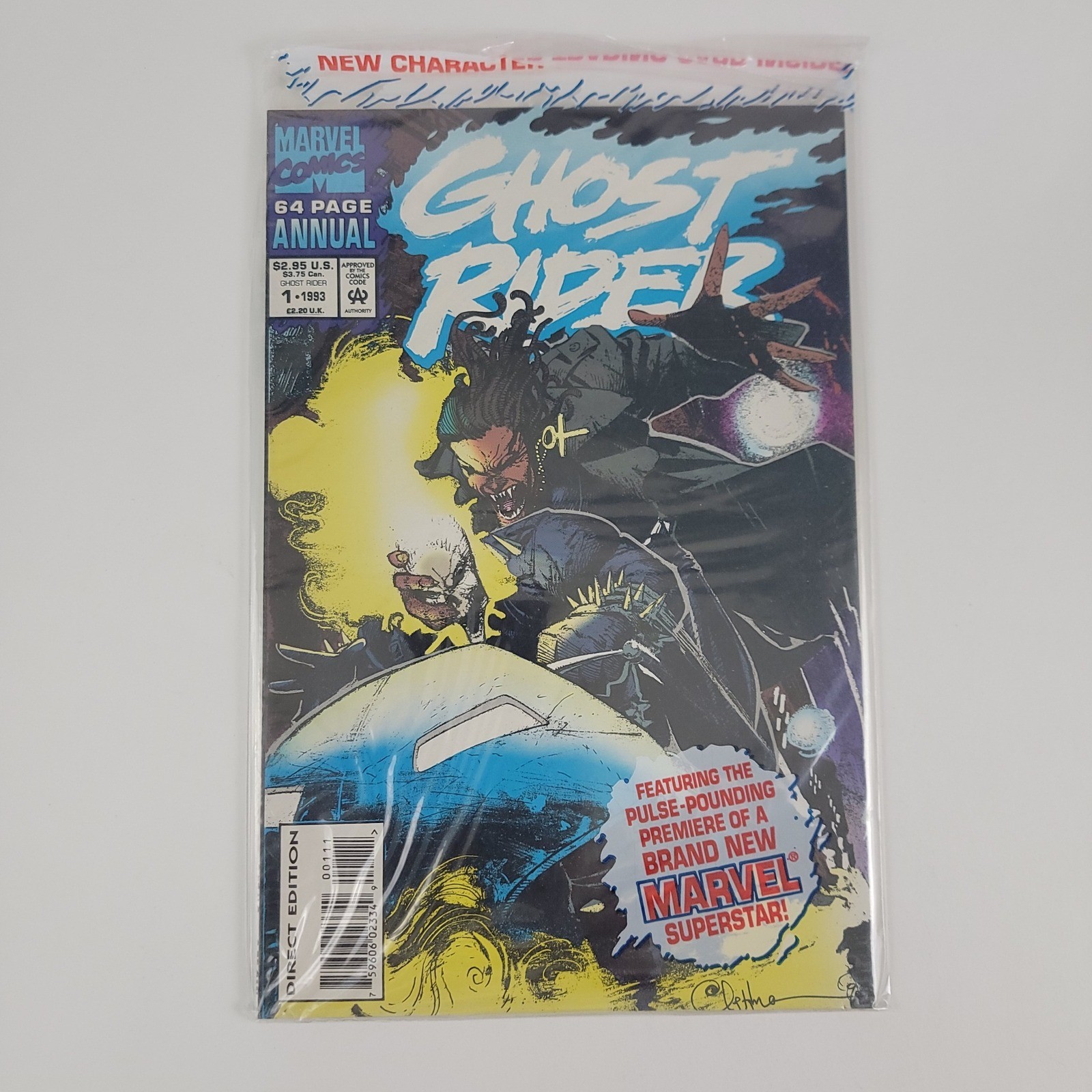 Ghost Rider Annual #1 (1993) Marvel Comic Book 1° App Vendetta Polybag Sigillato